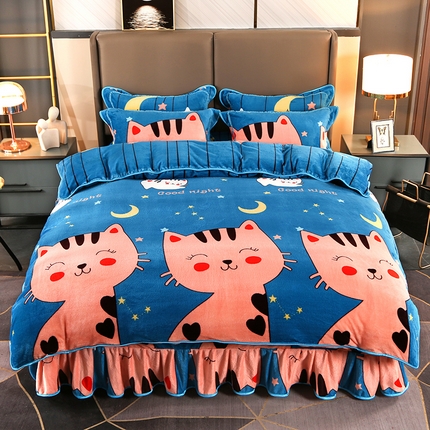 91家纺网 家纺一手货源 找家纺 （总）（买家秀 爆款不断货）A类母婴级牛奶绒四件套珊瑚绒四件套雪花绒四件套牛奶绒床裙四件套法莱绒床裙四件套