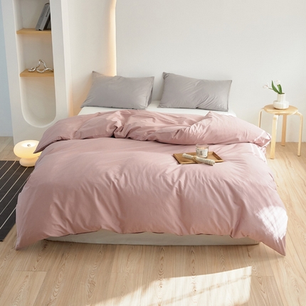 2025春夏新款40支纯色彩虹糖单品系列单品被套 彩虹-粉