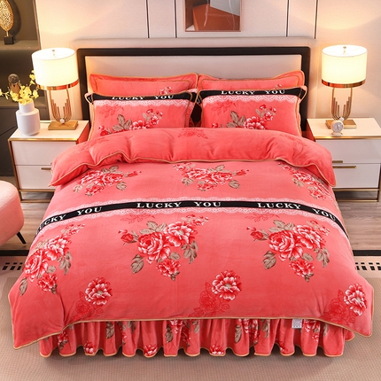 91家纺网 家纺一手货源 找家纺 （总）（买家秀 爆款不断货）A类母婴级牛奶绒四件套珊瑚绒四件套雪花绒四件套牛奶绒床裙四件套法莱绒床裙四件套