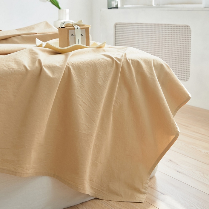 91家纺网 家纺一手货源 找家纺 40支纯色彩虹糖系列单品床单 彩虹-米黄