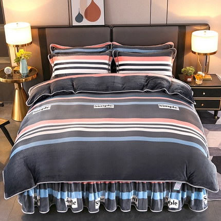 91家纺网 家纺一手货源 找家纺 （总）（买家秀 爆款不断货）A类母婴级牛奶绒四件套珊瑚绒四件套雪花绒四件套牛奶绒床裙四件套法莱绒床裙四件套