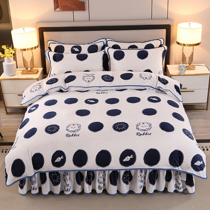 91家纺网 家纺一手货源 找家纺 （总）（买家秀 爆款不断货）A类母婴级牛奶绒四件套珊瑚绒四件套雪花绒四件套牛奶绒床裙四件套法莱绒床裙四件套