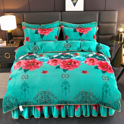 91家纺网 家纺一手货源 找家纺 （总）（买家秀 爆款不断货）A类母婴级牛奶绒四件套珊瑚绒四件套雪花绒四件套牛奶绒床裙四件套法莱绒床裙四件套