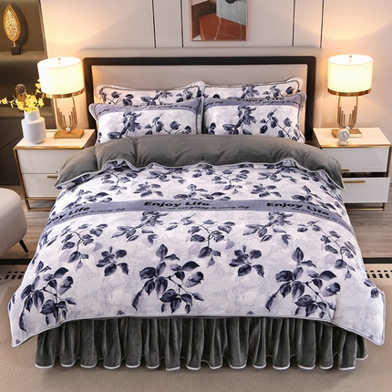 91家纺网 家纺一手货源 找家纺 （总）（买家秀 爆款不断货）A类母婴级牛奶绒四件套珊瑚绒四件套雪花绒四件套牛奶绒床裙四件套法莱绒床裙四件套