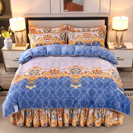 91家纺网 家纺一手货源 找家纺 （总）（买家秀 爆款不断货）A类母婴级牛奶绒四件套珊瑚绒四件套雪花绒四件套牛奶绒床裙四件套法莱绒床裙四件套