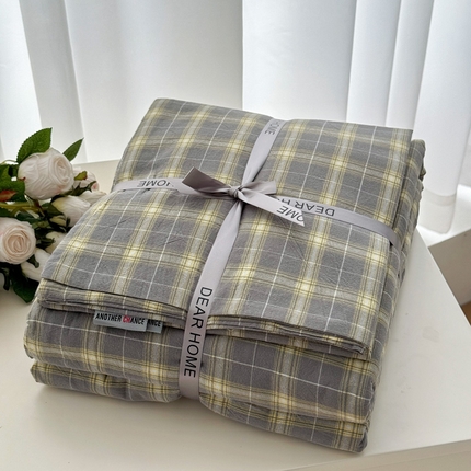 91家纺网 家纺一手货源 找家纺 （总）2025新款全棉色织水洗棉四件套