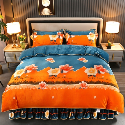 91家纺网 家纺一手货源 找家纺 （总）（买家秀 爆款不断货）A类母婴级牛奶绒四件套珊瑚绒四件套雪花绒四件套牛奶绒床裙四件套法莱绒床裙四件套