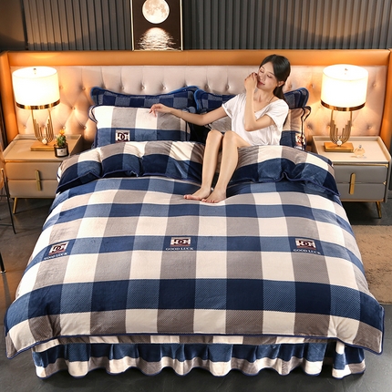 91家纺网 家纺一手货源 找家纺 （总）（买家秀 爆款不断货）A类母婴级牛奶绒四件套珊瑚绒四件套雪花绒四件套牛奶绒床裙四件套法莱绒床裙四件套