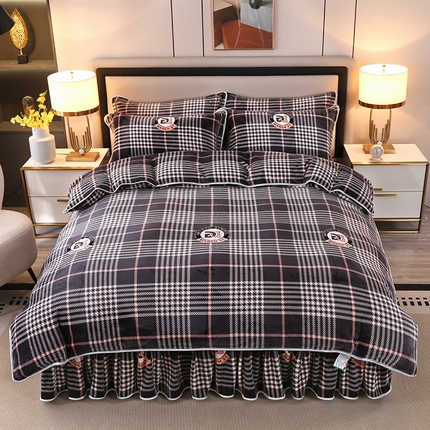 91家纺网 家纺一手货源 找家纺 （总）（买家秀 爆款不断货）A类母婴级牛奶绒四件套珊瑚绒四件套雪花绒四件套牛奶绒床裙四件套法莱绒床裙四件套