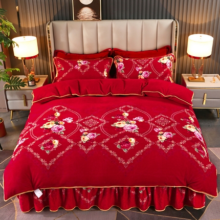 91家纺网 家纺一手货源 找家纺 （总）（买家秀 爆款不断货）A类母婴级牛奶绒四件套珊瑚绒四件套雪花绒四件套牛奶绒床裙四件套法莱绒床裙四件套