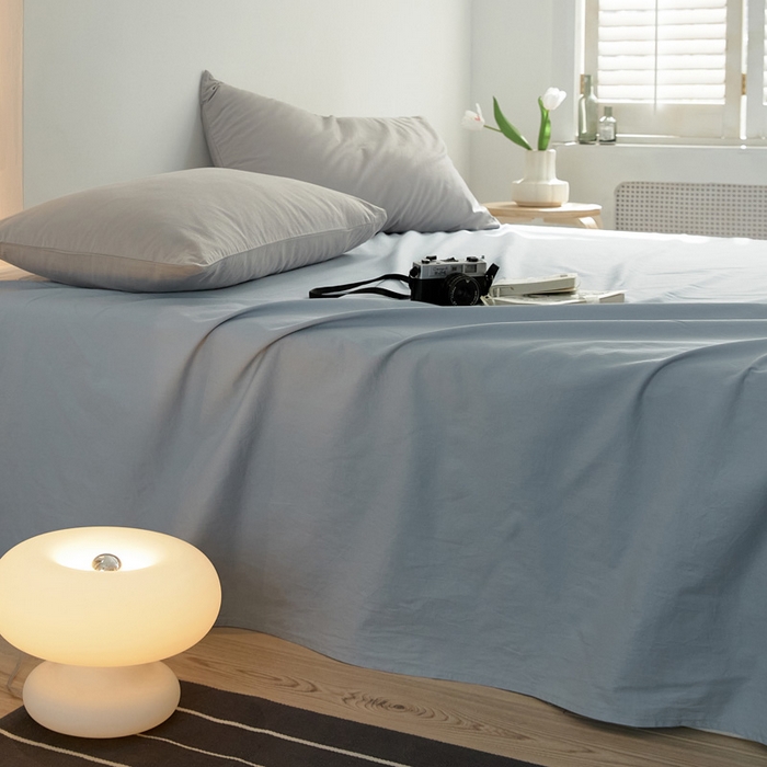 91家纺网 家纺一手货源 找家纺 40支纯色彩虹糖系列单品床单 彩虹-光蓝