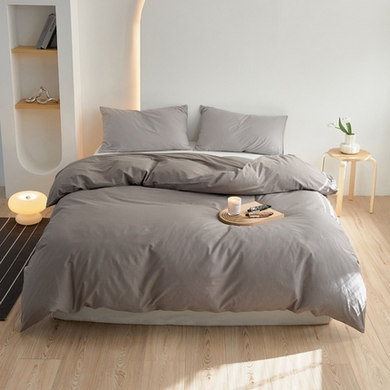 2025春夏新款40支纯色彩虹糖单品系列单品被套 彩虹-咖灰