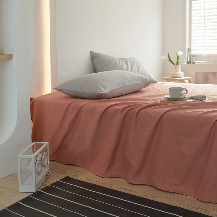 91家纺网 家纺一手货源 找家纺 40支纯色彩虹糖系列单品床单 彩虹-绯红