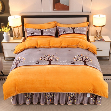 91家纺网 家纺一手货源 找家纺 （总）（买家秀 爆款不断货）A类母婴级牛奶绒四件套珊瑚绒四件套雪花绒四件套牛奶绒床裙四件套法莱绒床裙四件套