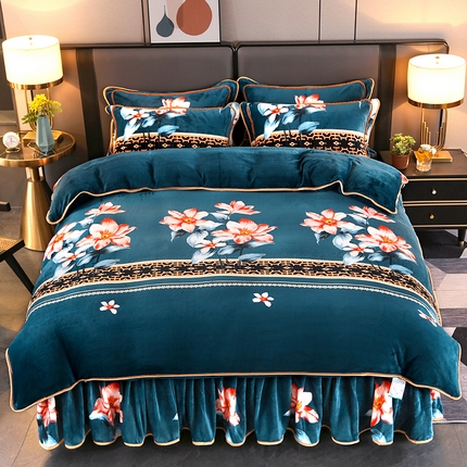 91家纺网 家纺一手货源 找家纺 （总）（买家秀 爆款不断货）A类母婴级牛奶绒四件套珊瑚绒四件套雪花绒四件套牛奶绒床裙四件套法莱绒床裙四件套