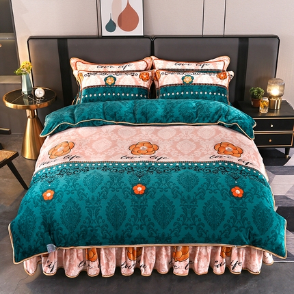 91家纺网 家纺一手货源 找家纺 （总）（买家秀 爆款不断货）A类母婴级牛奶绒四件套珊瑚绒四件套雪花绒四件套牛奶绒床裙四件套法莱绒床裙四件套