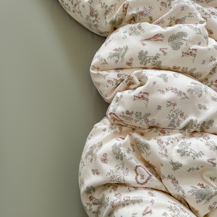 91家纺网 家纺一手货源 找家纺 仟网汇 2025新款有氧针织棉双层纱系列四件套--床拍图 舒香玉影