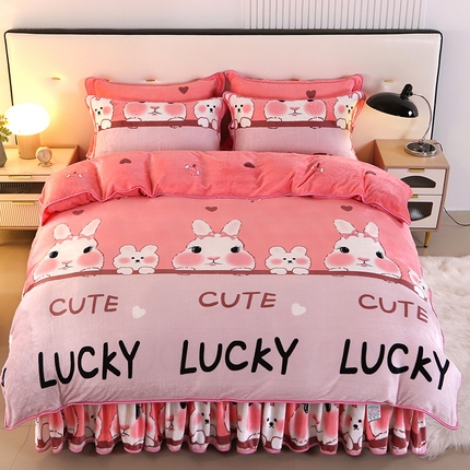 91家纺网 家纺一手货源 找家纺 （总）（买家秀 爆款不断货）A类母婴级牛奶绒四件套珊瑚绒四件套雪花绒四件套牛奶绒床裙四件套法莱绒床裙四件套