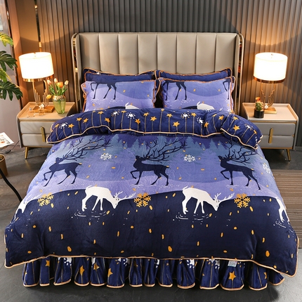 91家纺网 家纺一手货源 找家纺 （总）（买家秀 爆款不断货）A类母婴级牛奶绒四件套珊瑚绒四件套雪花绒四件套牛奶绒床裙四件套法莱绒床裙四件套