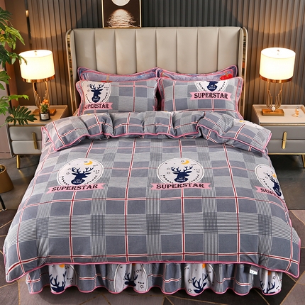 91家纺网 家纺一手货源 找家纺 （总）（买家秀 爆款不断货）A类母婴级牛奶绒四件套珊瑚绒四件套雪花绒四件套牛奶绒床裙四件套法莱绒床裙四件套