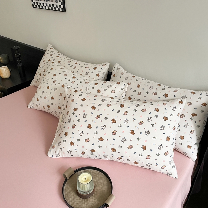 91家纺网 家纺一手货源 找家纺 仟网汇 2025新款有氧针织棉双层纱系列四件套--床拍图 汪汪队