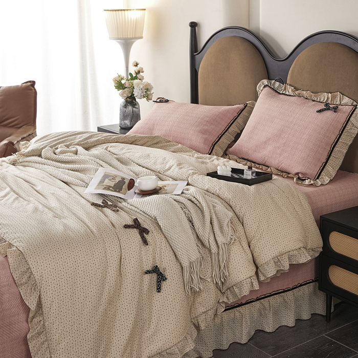 91家纺网 家纺一手货源 找家纺 （总）优希家纺 2025新款小艺生活纱布印花多功能夏被四件套