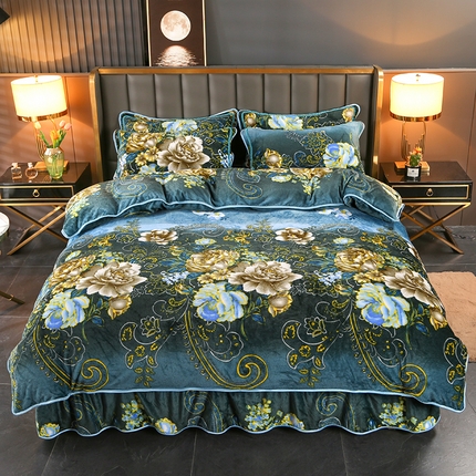 91家纺网 家纺一手货源 找家纺 （总）（买家秀 爆款不断货）A类母婴级牛奶绒四件套珊瑚绒四件套雪花绒四件套牛奶绒床裙四件套法莱绒床裙四件套