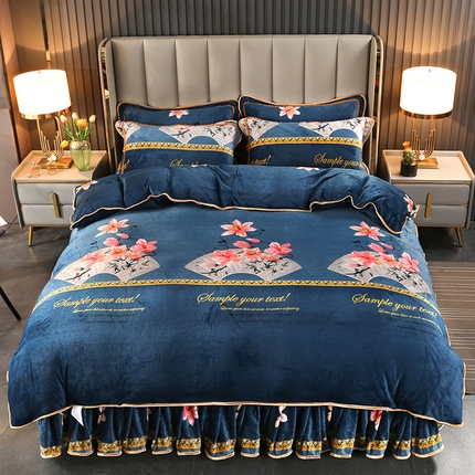 91家纺网 家纺一手货源 找家纺 （总）（买家秀 爆款不断货）A类母婴级牛奶绒四件套珊瑚绒四件套雪花绒四件套牛奶绒床裙四件套法莱绒床裙四件套