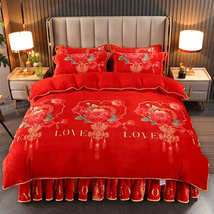 91家纺网 家纺一手货源 找家纺 （总）（买家秀 爆款不断货）A类母婴级牛奶绒四件套珊瑚绒四件套雪花绒四件套牛奶绒床裙四件套法莱绒床裙四件套