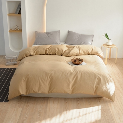 2025春夏新款40支纯色彩虹糖单品系列单品被套 彩虹-米黄