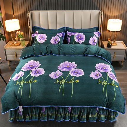 91家纺网 家纺一手货源 找家纺 （总）（买家秀 爆款不断货）A类母婴级牛奶绒四件套珊瑚绒四件套雪花绒四件套牛奶绒床裙四件套法莱绒床裙四件套