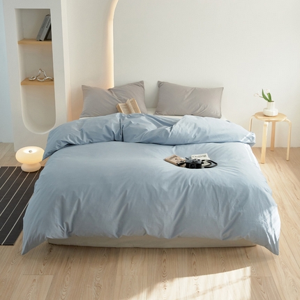 2025春夏新款40支纯色彩虹糖单品系列单品被套 彩虹-光蓝