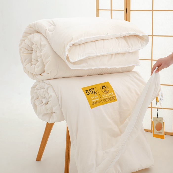 91家纺网 家纺一手货源 找家纺 恒科家纺 2025新款德绒提花李官奇大豆被55%高含量被芯官方授权工厂制造李官奇大豆纤维被 子母被