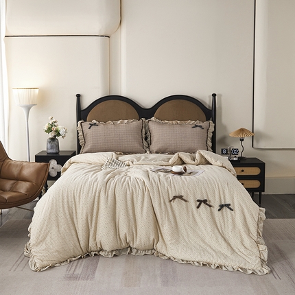 91家纺网 家纺一手货源 找家纺 （总）优希家纺 2025新款小艺生活纱布印花多功能夏被四件套