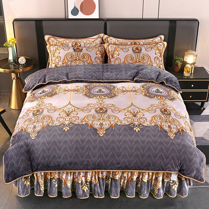 91家纺网 家纺一手货源 找家纺 （总）（买家秀 爆款不断货）A类母婴级牛奶绒四件套珊瑚绒四件套雪花绒四件套牛奶绒床裙四件套法莱绒床裙四件套