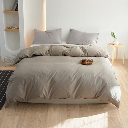 91家纺网 家纺一手货源 找家纺 2025春夏新款40支纯色彩虹糖单品系列单品被套 彩虹-中灰