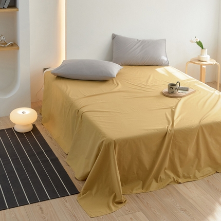 40支纯色彩虹糖系列单品床单 彩虹-姜黄