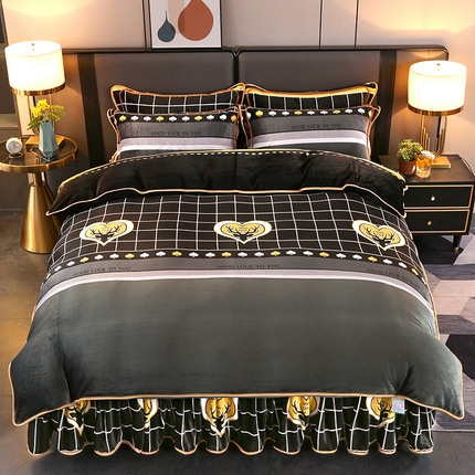 91家纺网 家纺一手货源 找家纺 （总）（买家秀 爆款不断货）A类母婴级牛奶绒四件套珊瑚绒四件套雪花绒四件套牛奶绒床裙四件套法莱绒床裙四件套