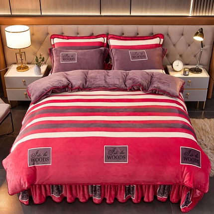 91家纺网 家纺一手货源 找家纺 （总）（买家秀 爆款不断货）A类母婴级牛奶绒四件套珊瑚绒四件套雪花绒四件套牛奶绒床裙四件套法莱绒床裙四件套