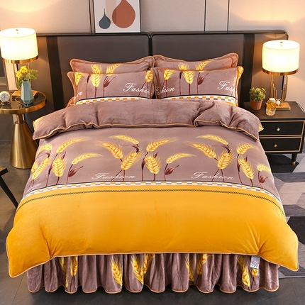 91家纺网 家纺一手货源 找家纺 （总）（买家秀 爆款不断货）A类母婴级牛奶绒四件套珊瑚绒四件套雪花绒四件套牛奶绒床裙四件套法莱绒床裙四件套