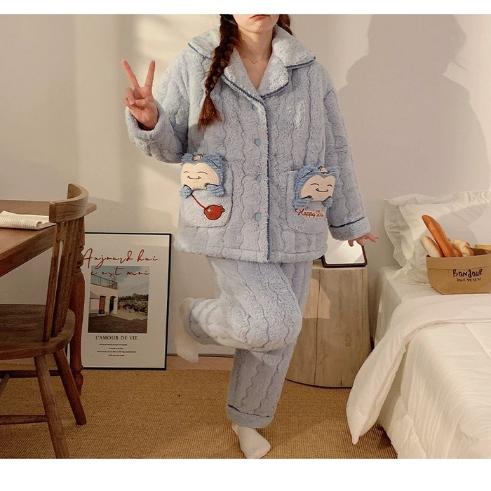 91家纺网 家纺一手货源 找家纺 （总）妍景 2025新款夹棉樱桃卡通款家居服