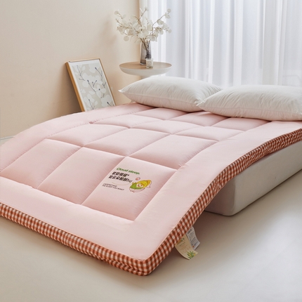 （买家秀爆款花型不断货）A类母婴级水洗棉床垫子羽丝棉床垫子水洗棉床护垫子水洗棉床垫褥子学生宿舍床垫子 云朵-公主粉