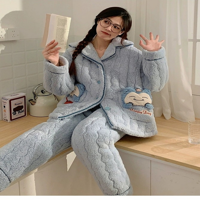 91家纺网 家纺一手货源 找家纺 （总）妍景 2025新款夹棉樱桃卡通款家居服