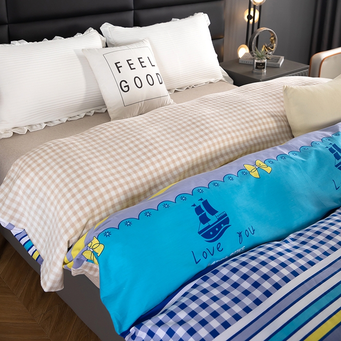 91家纺网 家纺一手货源 找家纺 2025新款纯棉加牛奶绒被套 扬帆起航