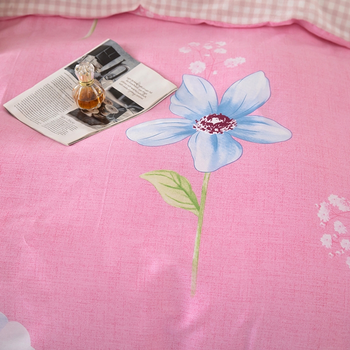 91家纺网 家纺一手货源 找家纺 2025新款纯棉加牛奶绒被套 空谷幽兰