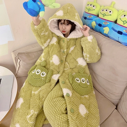 （总）妍景 2025新款夹棉卡通三眼仔家居服