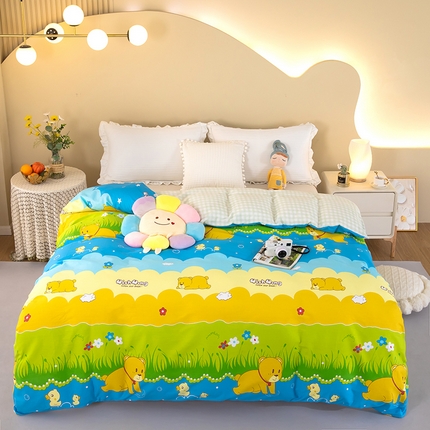 91家纺网 家纺一手货源 找家纺 （总）2025新款纯棉棉加绒被套A棉B牛奶绒