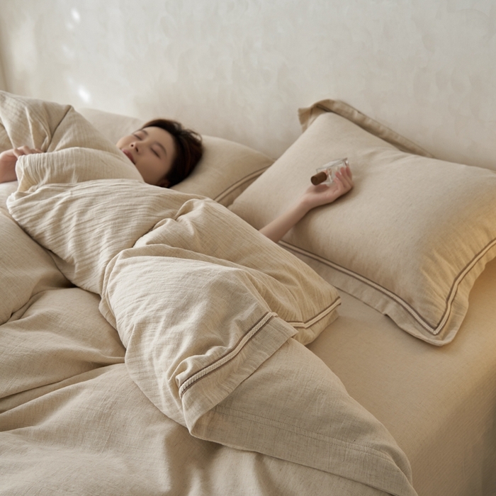 91家纺网 家纺一手货源 找家纺 安莱生活 2025新款人字纹三款工艺款四件套 人字纹麦穗款