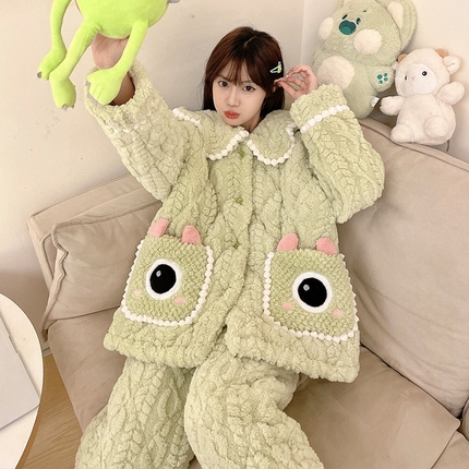 （总）妍景 2025新款夹棉独眼怪家居服