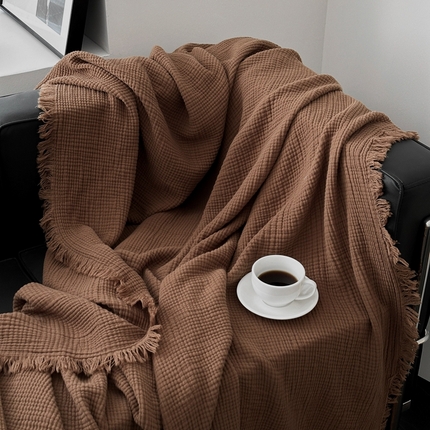 91家纺网 家纺一手货源 找家纺 山舍 2025新款毛毯毯子 山核桃